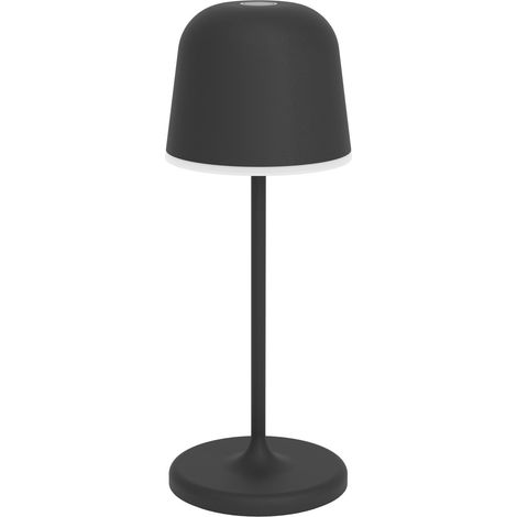 Lampada Ricaricabile Moderna Mannera-S Alluminio Nero Led 1,8W 170Lm Ip54