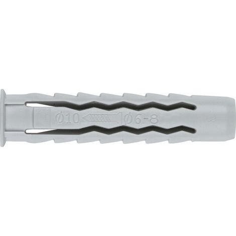 Cheville nylon - Fixpro - Quadruple expansion - Longueur 50 mm - Diamètre 10 mm - Vendu par 50 (1/2)