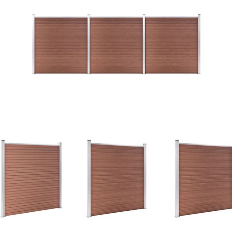 The Living Store -  Gartenzaun WPC 526x186 cm Braun (1/5)