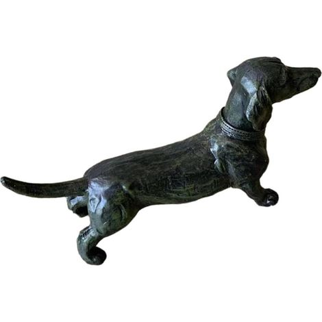 Schwarze Dackel Figur Dekoration Für Schreibtisch Und