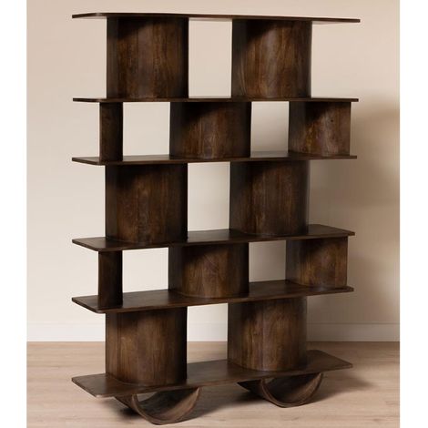Grande Étagère Casini en Bois de Manguier 131x180x36cm (1/5)