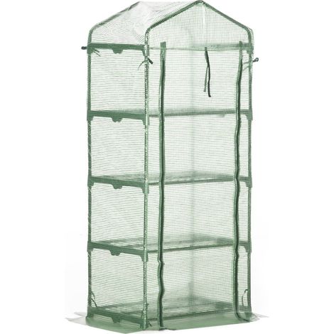 Une serre en aluminium de 70 x 50 x 160 cm avec des étagères à plantes à 4 niveaux et un châssis froid vert est un choix idéal pour les passionnés de. (1/5)