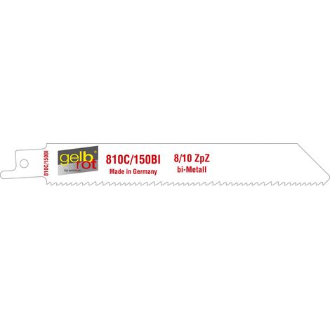 gelbrot Säbelsägeblätter Typ 810 C Länge 150 mm Kunststoffbox mit 100 St. (1/2)