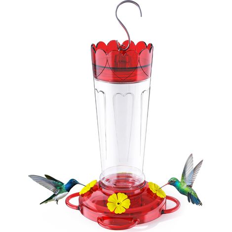 Nourrisseur à abeilles en plastique, 414 ml, 14 oz, 4 trous, avec perchoir, protection anti-fuite.-AquaForge (1/5)