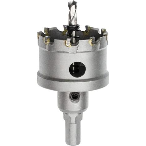 Foret de Scie Cloche en Métal, Coupeur de Trou de Dents en Carbure de Tungstène pour Tôle D'acier Inoxydable, Métal, Alliage, Fer, Bois (48mm) (1/5)