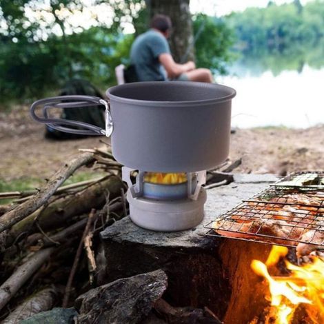 Support Croisé - Acier Inoxydable - Pour Réchaud Camping Randonnée - Diamètre Max 25 Cm - 1 Pièce (1/5)