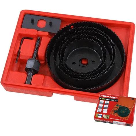 Neilsen 8pc Hole Saw Cutter Wood Plastic Holesaw Set 64mm - 127mm (1/2)
