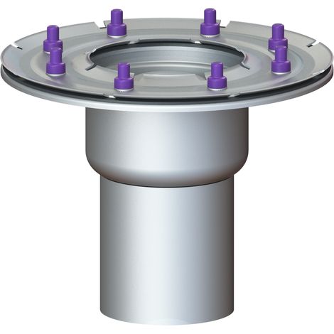 KESSEL-Corpo base Ferrofix Pressfl. - Sys 125, DN 100, Scarico verticale, 54230