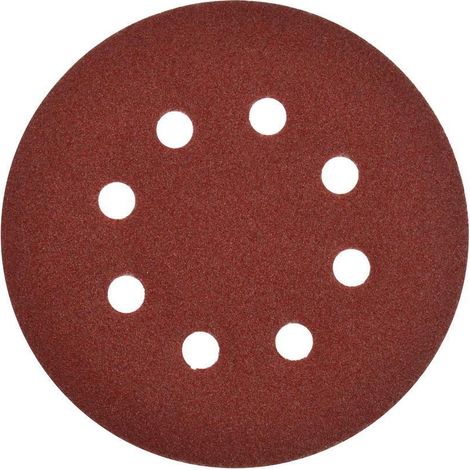 Papier de verre pour disque P220 de 125 mm, disques à 8 trous (50/2000) (1/2)