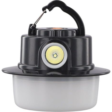 Lanterne de camping LED rechargeable avec éclairage double mode, projecteur à 360 degrés et projecteur longue portée pour la randonnée, les marchés nocturnes