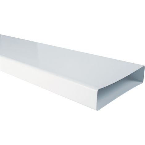 Canale piatto rettangolare 55x110x1000mm bianco per cappe (1/3)