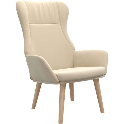 Sedia Relax Crema in Tessuto vidaXL (1/5)