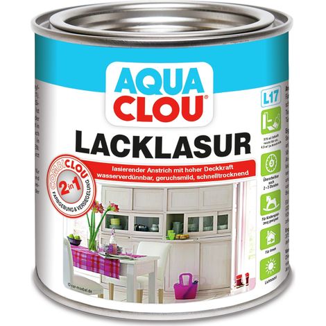 Aqua Clou Lacklasur L17, Nr. 8 375 ml, kieferblond Schutzlack Schutzlasur Innen (1/2)