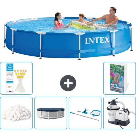 Frame Pool Rund - 366x76 cm - 7-teilig S153