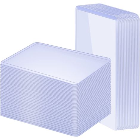 Toploader Cartes - PVC Rigide Transparent - Format Standard 7,6 x 10,1 cm - Pour Cartes de Collection Sportives et Jeux - Lot de 100
