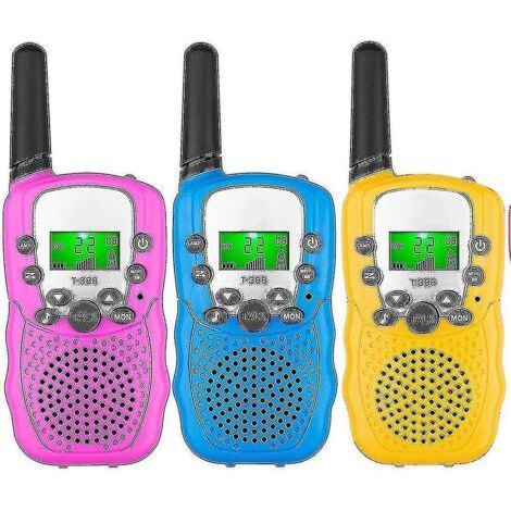 Lot de 3 talkies-walkies pour enfants, portée de 4,8 km avec lampes torches rétroéclairées-AquaForge (1/2)