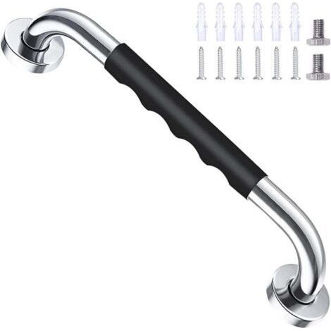 Stainless Steel Wall Mounted Grab Bar for Bathtub and Toilet, Black, 40cm, for Children and Elderly (1/4)