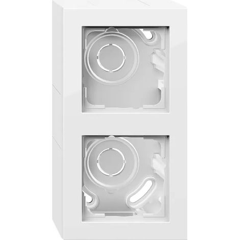 Gira AP-Gehäuse 2f + Rahmen Gira E2 Reinweiß 106229 (1/2)