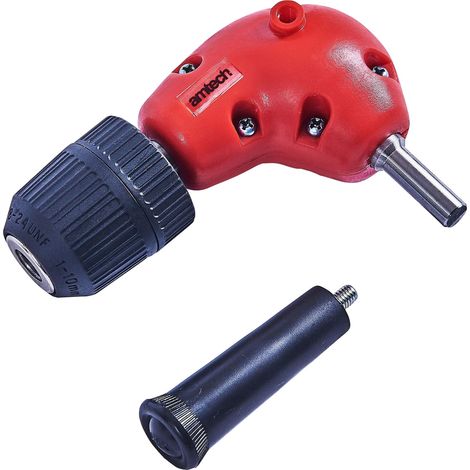 RIGHT ANGLE DRILL ATTACHMENT 3/8"" 10MM KEYLESS CHUCK KEY ADAPTER F3045 (1/3)