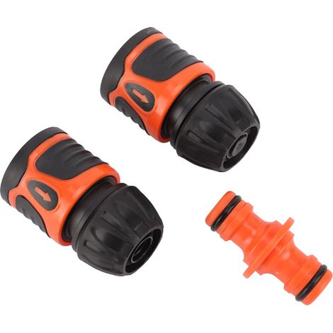 Set mit 3 Schnellkupplungen für Schläuche, 1/2-Zoll-Schlauchadapter, Gartenzubehör. (1/5)
