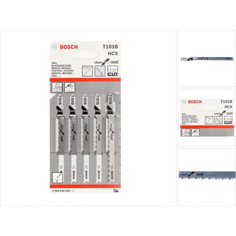 Bosch 2.608.630.030 T101B Stichsägeblätter Holz 5 Stück
