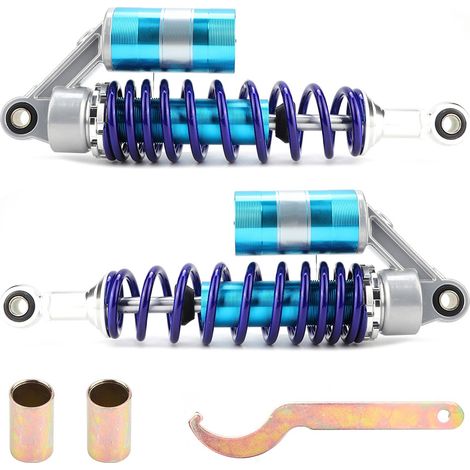 Amortisseur moto ressort acier inoxydable amortisseur bleu pièces suspension moto (1/5)