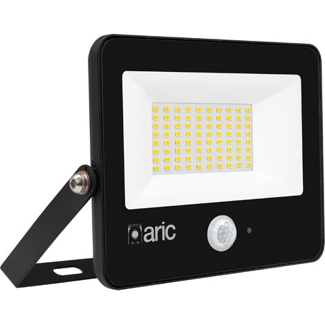 projecteur à led - aric wink 2 - 50w - 4000k - noir - sensor - aric 51310