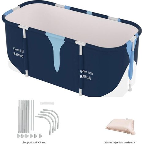 Baignoire pliante portable en mousse thermique épaisse, bac de trempage pour douche, maintient la température, idéal pour bain à domicile. (1/5)