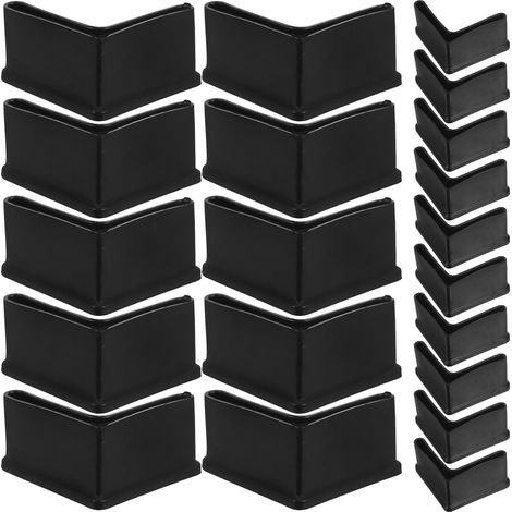 Protections de Pieds de Meubles en Caoutchouc Antidérapantes 20 Pcs, Embouts Triangulaires en PVC 50x50 Mm, Protège-Plancher pour Cadres de Lit et Pieds de Chaise, Accessoires (1/5)