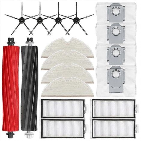 Pour aspirateur Roborock : brosse principale, filtre, lingette et sac à poussière (1/5)