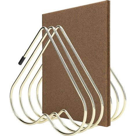 Organiseur de disques en métal à 5 compartiments, porte-revues et porte-livres, porte-journaux multifonctionnel en fer pour bureau ou bibliothèque (1/5)
