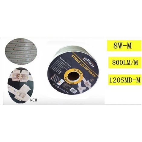 Trade Shop - Strip Led 2835 120d 9.5 Mm 100 Mt 220v Calda Natural 2835 Smd -