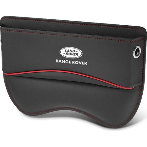 Boîte de rangement en cuir pour siège auto (noir) compatible Range Rover Discover 3/4 Executive Evoque Defender Freelander 2018 (1/4)