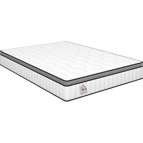Materasso 140 x 190 x 20 cm supporto 7 zone isolamento movimenti schiuma viscoelastica gel fresco moderno camera da letto in schiuma bianca 210001085