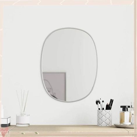 348210 Miroir mural Argenté 40x30 cm (1/5)