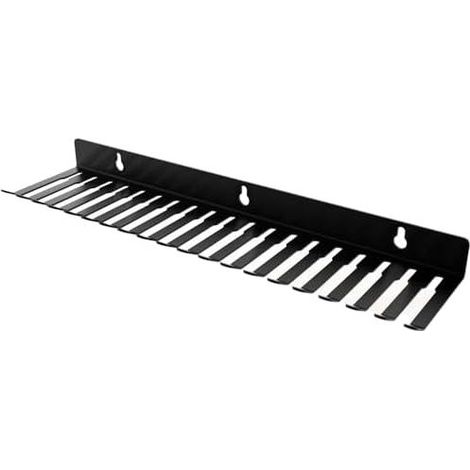 Support De Câble Mural – Rangement En Fil D'acier À 19 Canaux, Sùpport Dè Audio Noir Outil D́e Gestion Des Ćâbles Pour Studio, Bureau, Maison, Chambre Coucher, Remorque - (1/5)