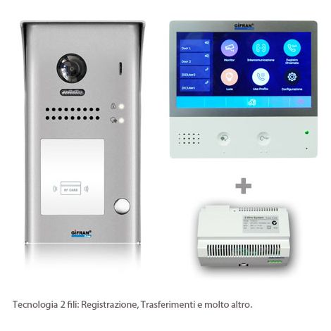 Videocitofono Monofamiliare 2 Fili WiFi 7” Touch (1/4)