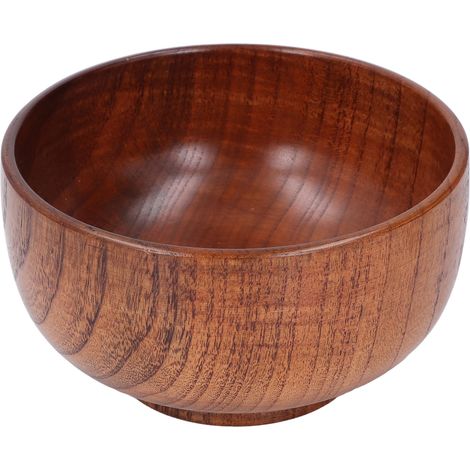Bol en bois fait à la main multifonctionnel Unique, vaisselle en bois de Jujube aigre dur pour les nouilles au savon (1/5)