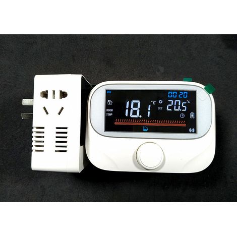 Thermostat RF pour chaudière Tuya sans fil avec affichage LCD et prise secteur