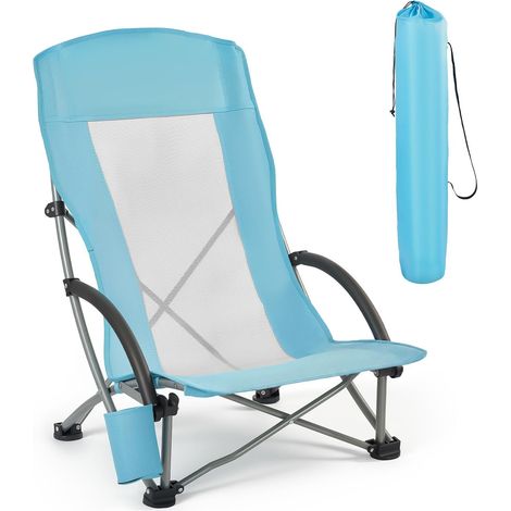 Sedia da Campeggio Pieghevole Portatile con Schienale Alto Carico (1/5)