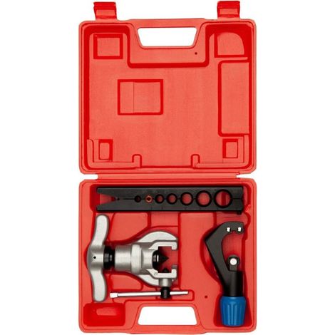 DIY Eccentric Flaring Tool Set and Pipe Cutter Kit for 7 Sizes Die 3/16-3/4" HVAC Refrigeration 45 Degree Cutting Tools (1/5)