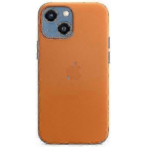 Étui Cuir Compatible Magsafe pour iPhone 13 Mini, Coque en Cuir Fin, Protection Fine et Aimant Intégré, Style Classique, Couleur Marron, Format Compact (1/2)