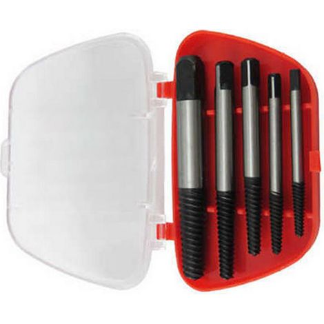 Extracteur de Vis à Tête Cassée pour Robinet 4 ou 6 Pans, Vanne Triangulaire, Tuyau D'eau, 5 Pièces. Outil D'extraction Carrée et Filetage Dentelé (1/5)