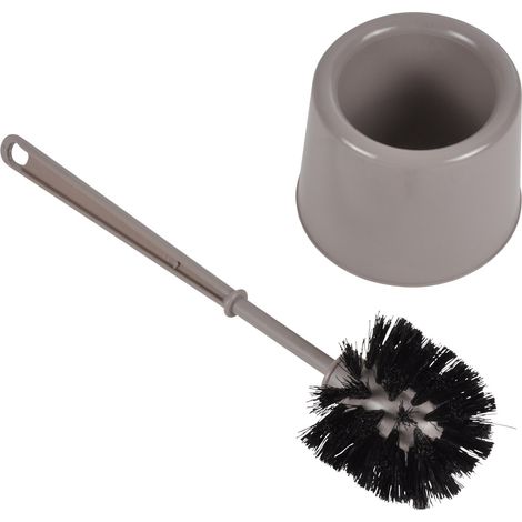 Brosse de toilette plastique taupe