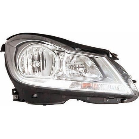 Phare avant droit H7/H7 base chromée Mercedes Classe C W204 phase 2 2011-2013