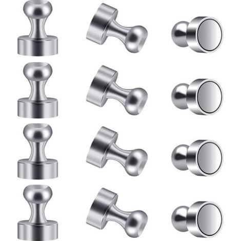 N52-Magnete - 12 Stück - 12 x 16 mm - Neodym - Metall