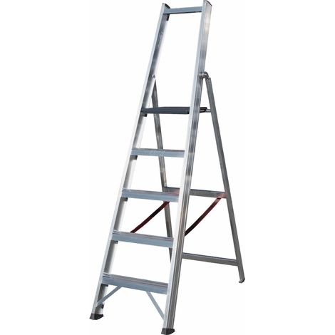 Scala alluminio 8 gradini professionale a cavalletto frigerio sca 6026/08