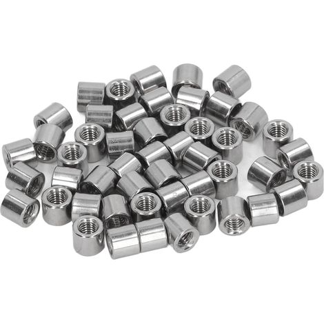 Kit de 50 écrous de raccordement ronds à filetage femelle M6 résistants à la rouille pour une utilisation domestique et extérieure (1/5)