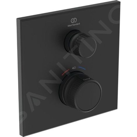 Thermostat de douche IS UP Ceratherm Navigo 1 pour utilisateur, carré, noir soie (1/4)