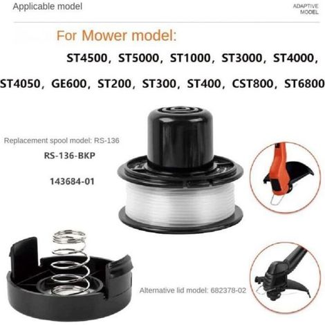 Tête de tonte de rechange - - 136 682378 02 - Coupe efficace et précise - Lot de 10 - Pour tondeuse à gazon (1/5)